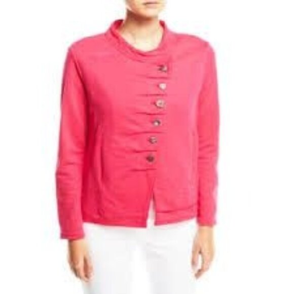 Neon Buddha Womens Pink Button-Up Jacket M Cotton Blend Long Sleeve - Picture 1 of 5